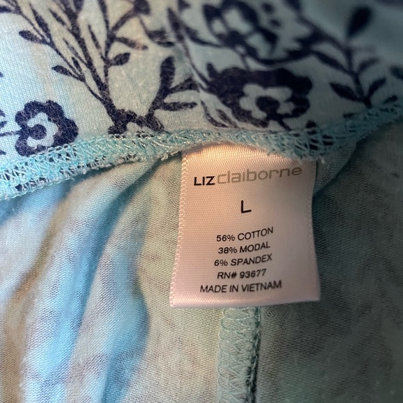 Women’s pj set bottoms L, top XXL, blue and teal - Picture 5 of 5